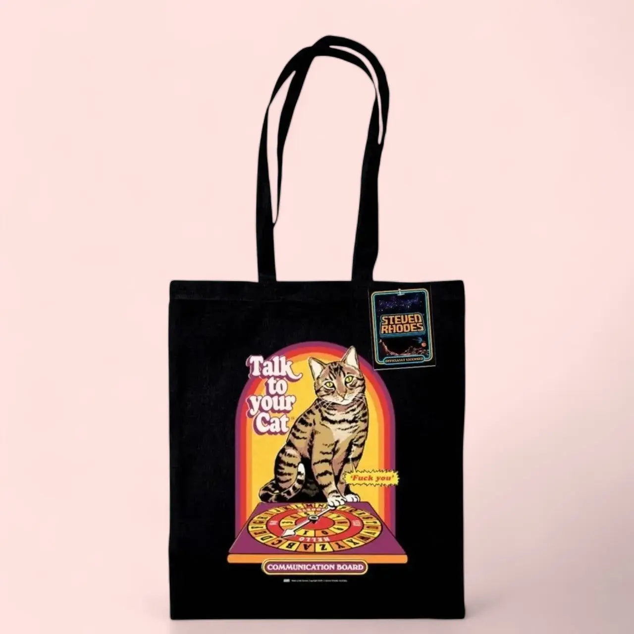 Steven Rhodes (Talk To Your Cat) Black Tote Bag Pyramid International