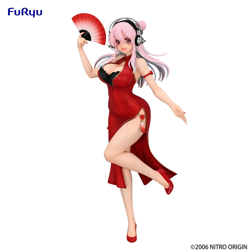 Super Sonico Trio-Try-iT PVC Statue China Dress Ver. 21 cm