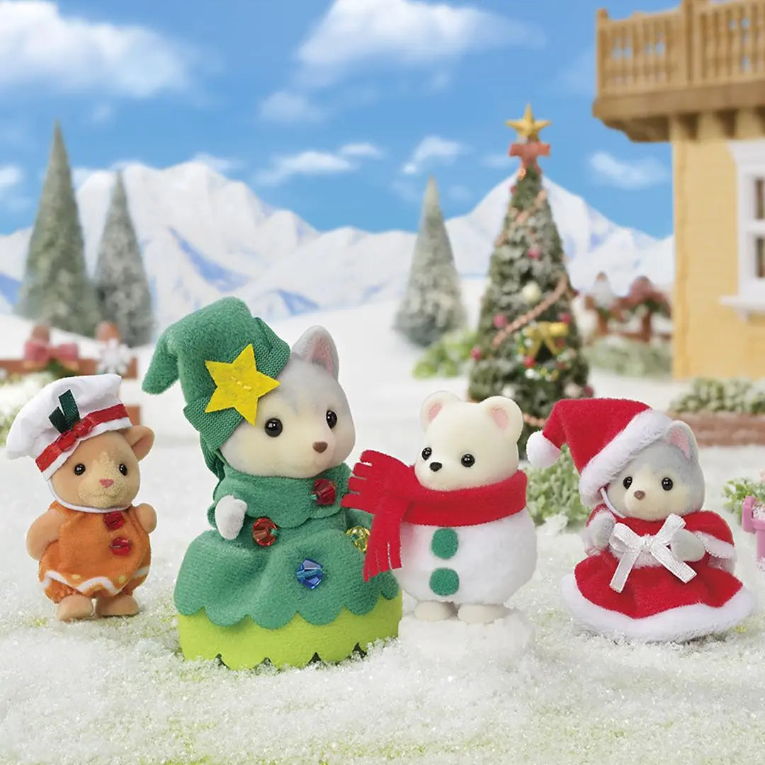 Sylvanian Families Happy Christmas Friends Figure 4 Pack Sylvanian Families