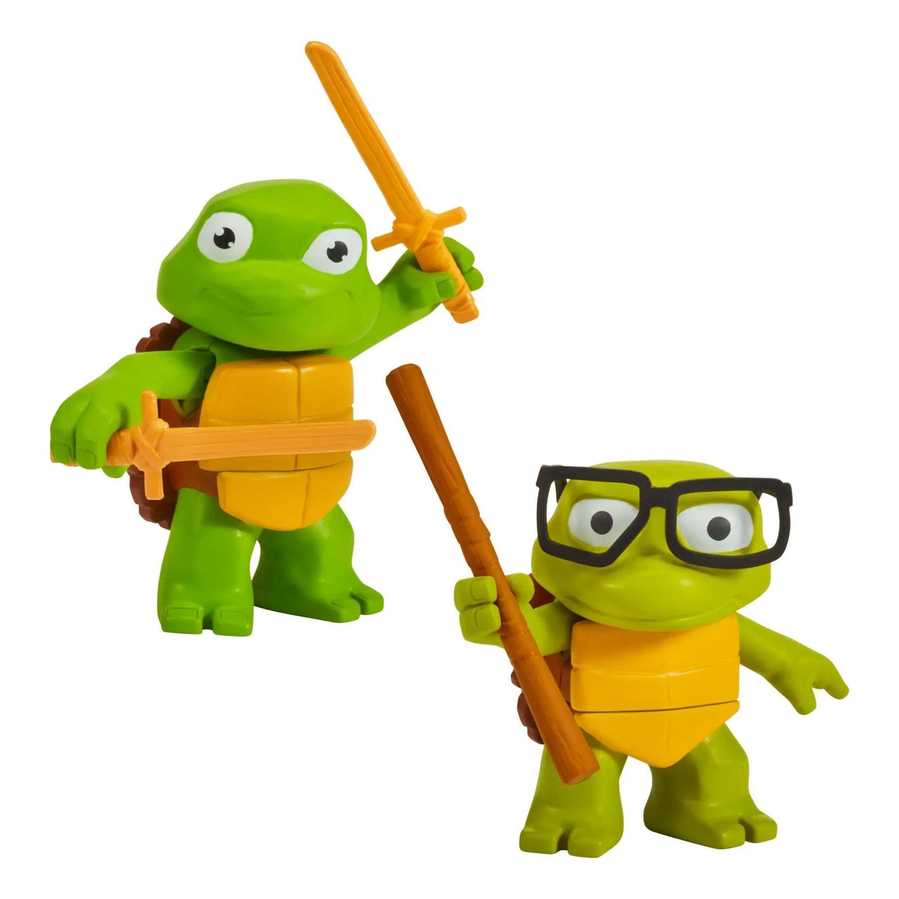 TMNT Mutant Mayhem The Making of a Ninja Turtle Tots Leo & Donnie Action Figures Teenage Mutant Ninja Turtles