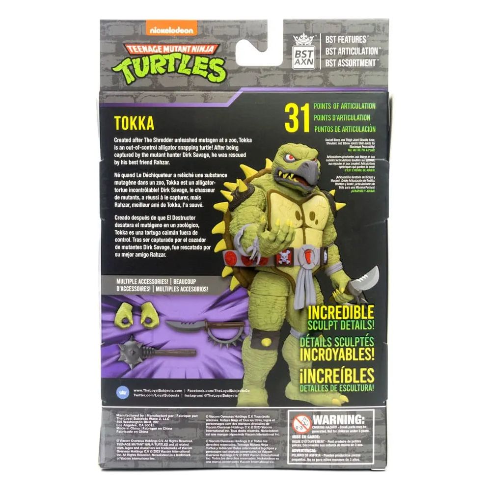 Teenage Mutant Ninja Turtles BST AXN Action Figure Tokka 13 cm The Loyal Subjects