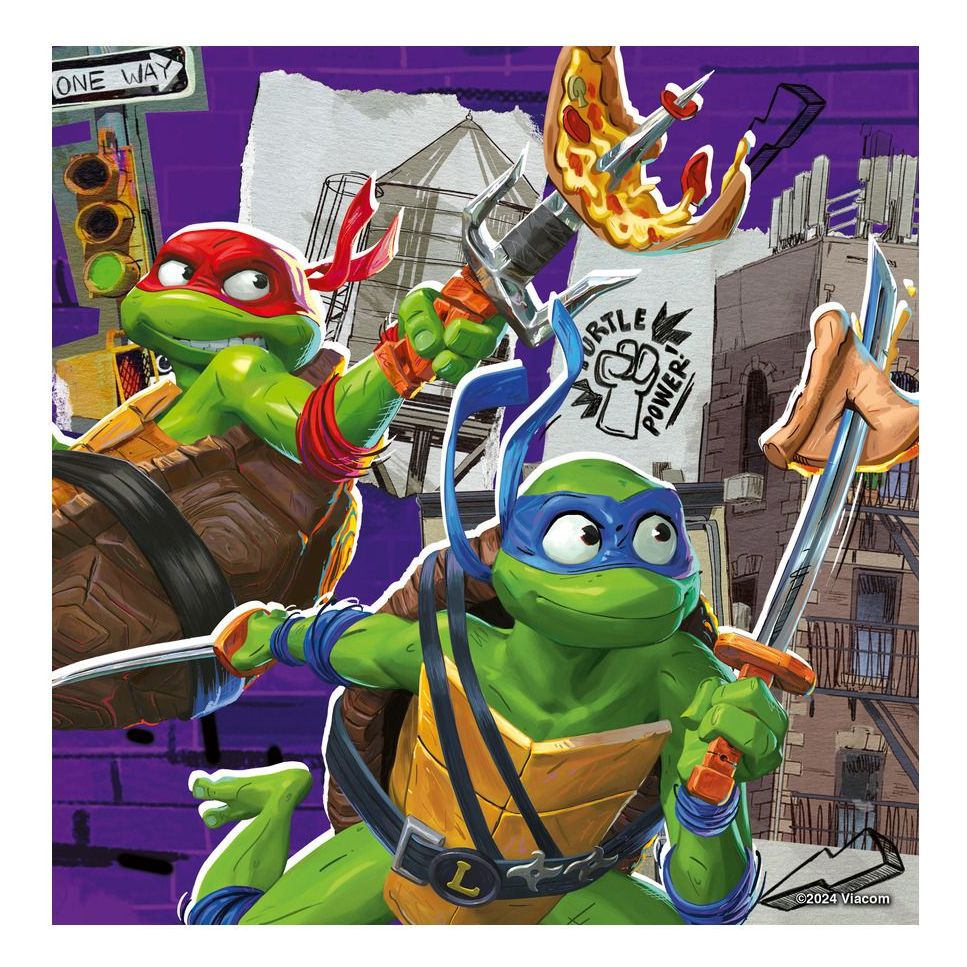 Teenage Mutant Ninja Turtles 49 Piece Jigsaw Puzzle 3 Pack Ravensburger