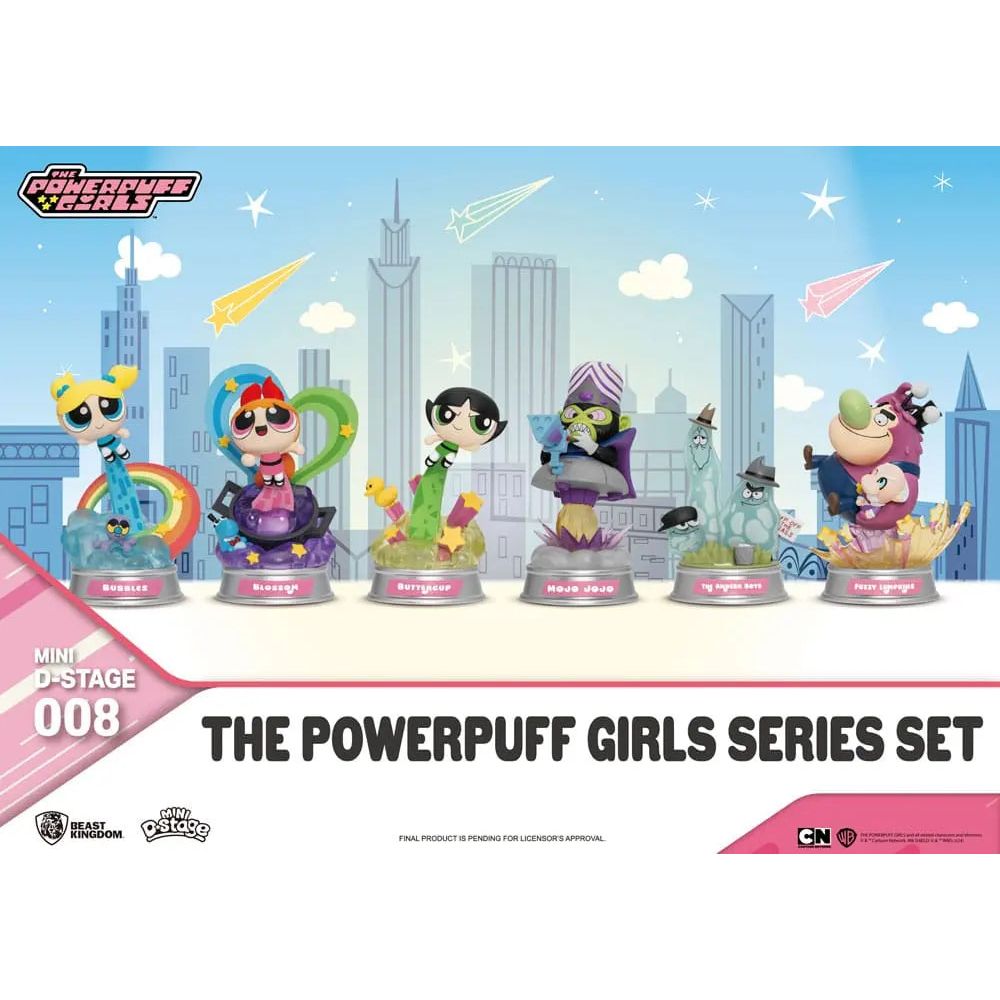 The Powerpuff Girls Mini Diorama Stage Statues The Powerpuff Girls Series Set 12 cm Beast Kingdom
