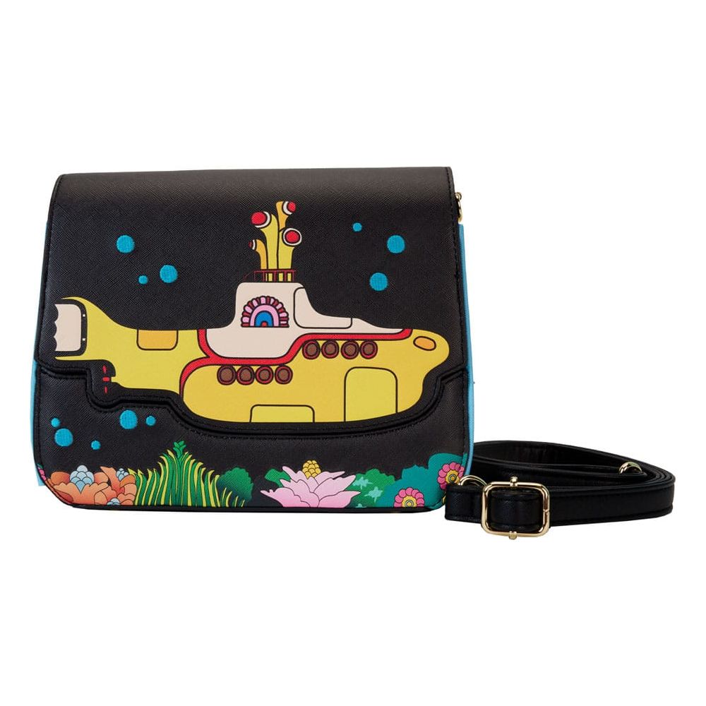 The Beatles by Loungefly Passport Bag Figural Yellow Submarine Flap Pocket Loungefly