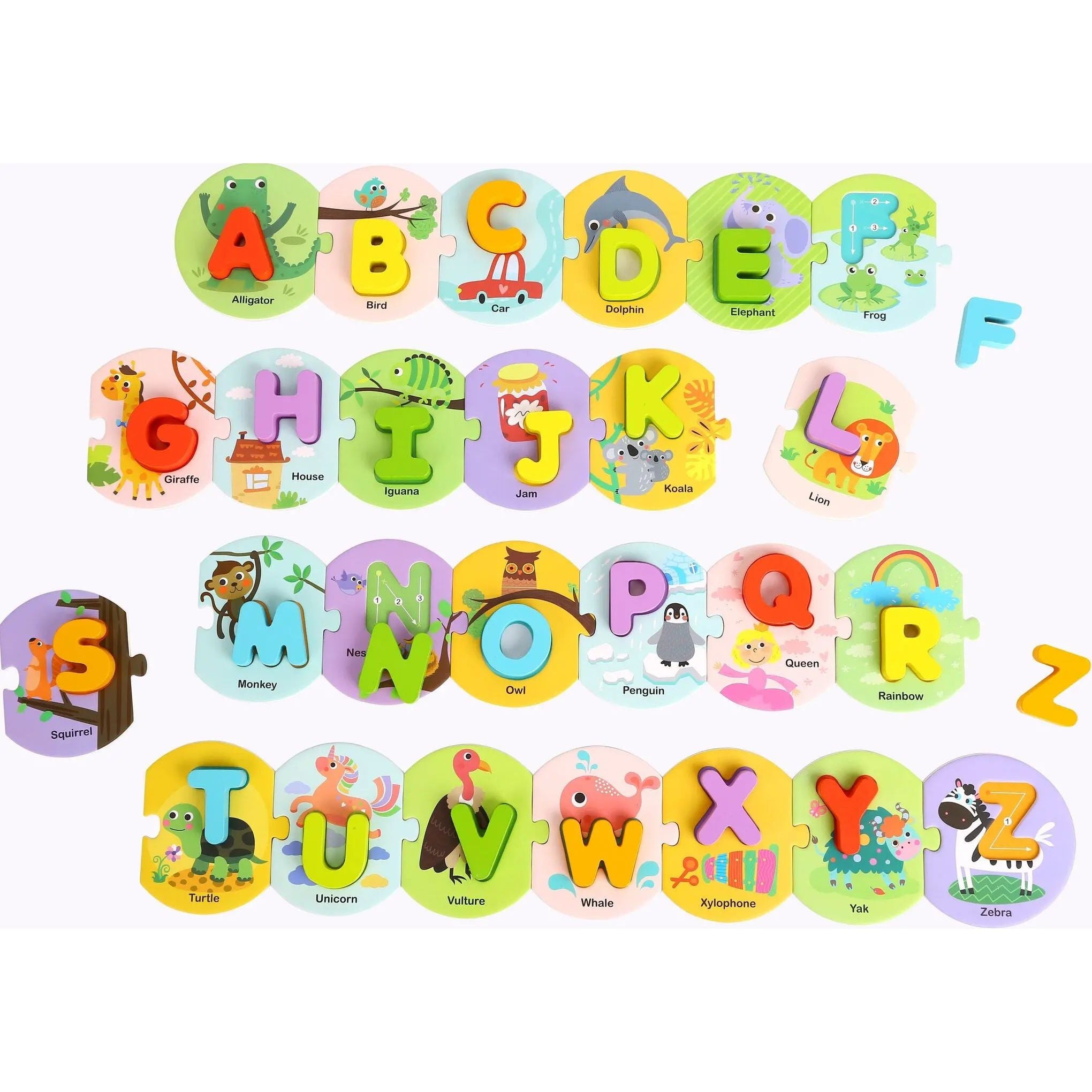 Tooky Toy Wooden Alphabet Puzzle Tooky Toy