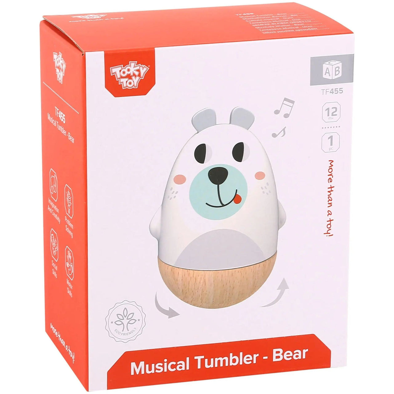Tooky Toy Wooden Bear Musical Tumbler Tooky Toy