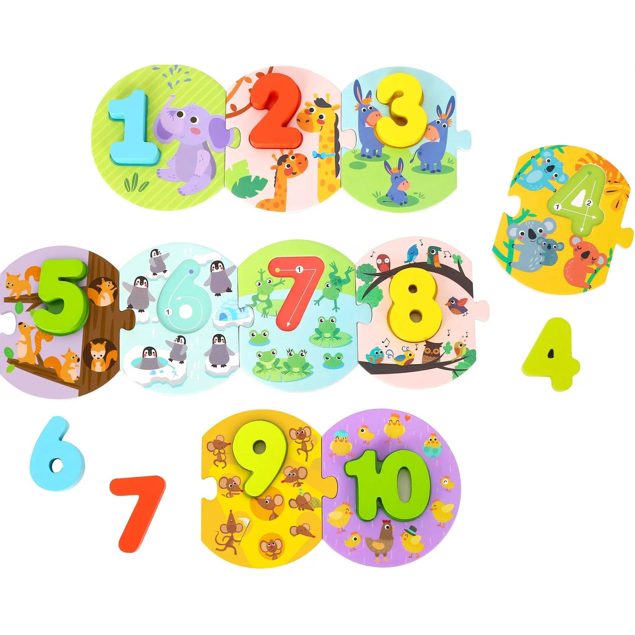 Tooky Toy Wooden Number Puzzle Tooky Toy
