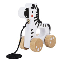 Thumbnail for Tooky Toy Wooden Pull Along Zebra Tooky Toy