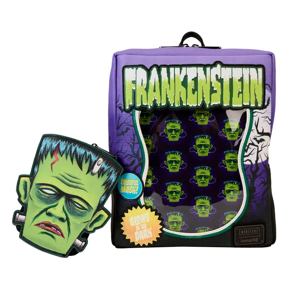 Universal Monsters by Loungefly Mini Backpack Frankenstein Neon Mask Loungefly