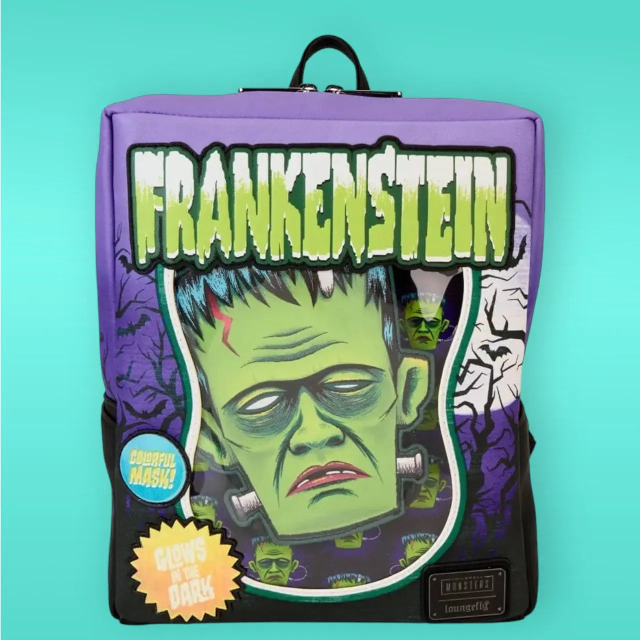 Universal Monsters by Loungefly Mini Backpack Frankenstein Neon Mask Loungefly