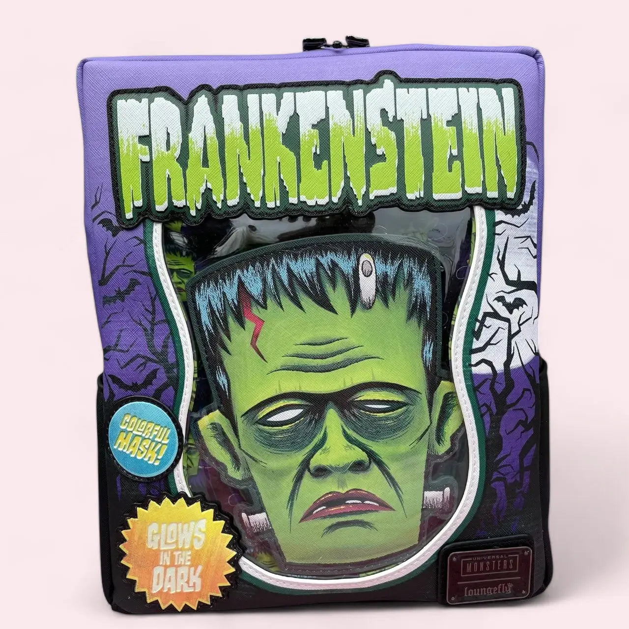 Universal Monsters by Loungefly Mini Backpack Frankenstein Neon Mask Loungefly