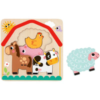 Thumbnail for Tooky Toy Wooden Multi-Layered Farm Puzzle Tooky Toy