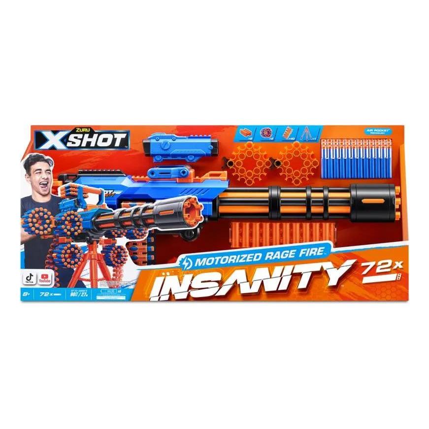 X-Shot Insanity Series 1 Motorized Rage Fire Gatling Gun Zuru