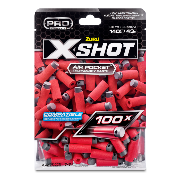 X-Shot Pro 100 Pack Refill Darts Assorted Zuru