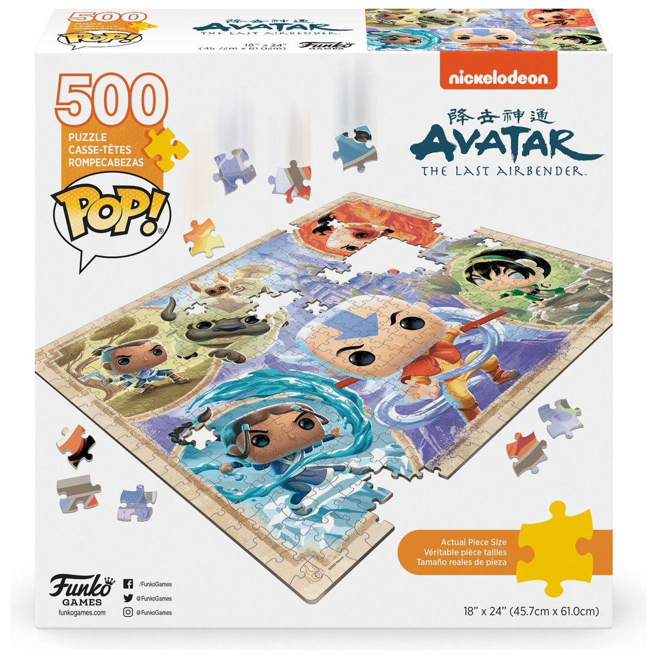 Funko Games Pop! Puzzles Avatar The Last Airbender 500 Pieces Funko