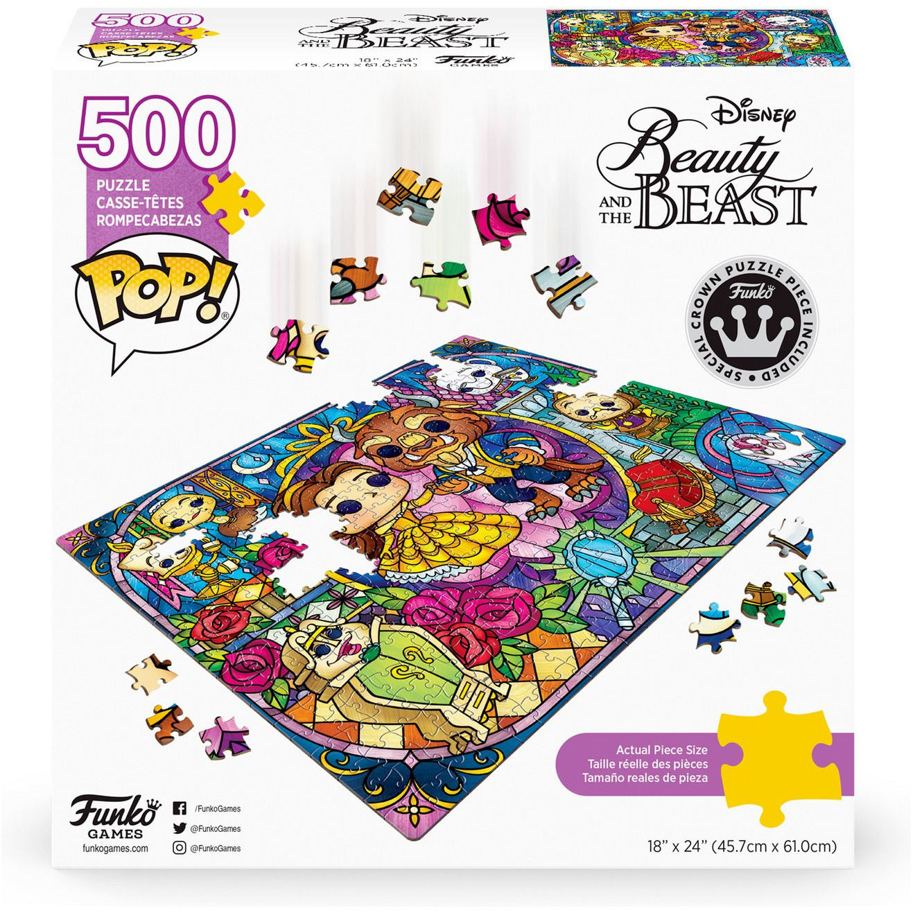 Funko Games Pop! Puzzles Disney Beauty & The Beast 500 Pieces Funko