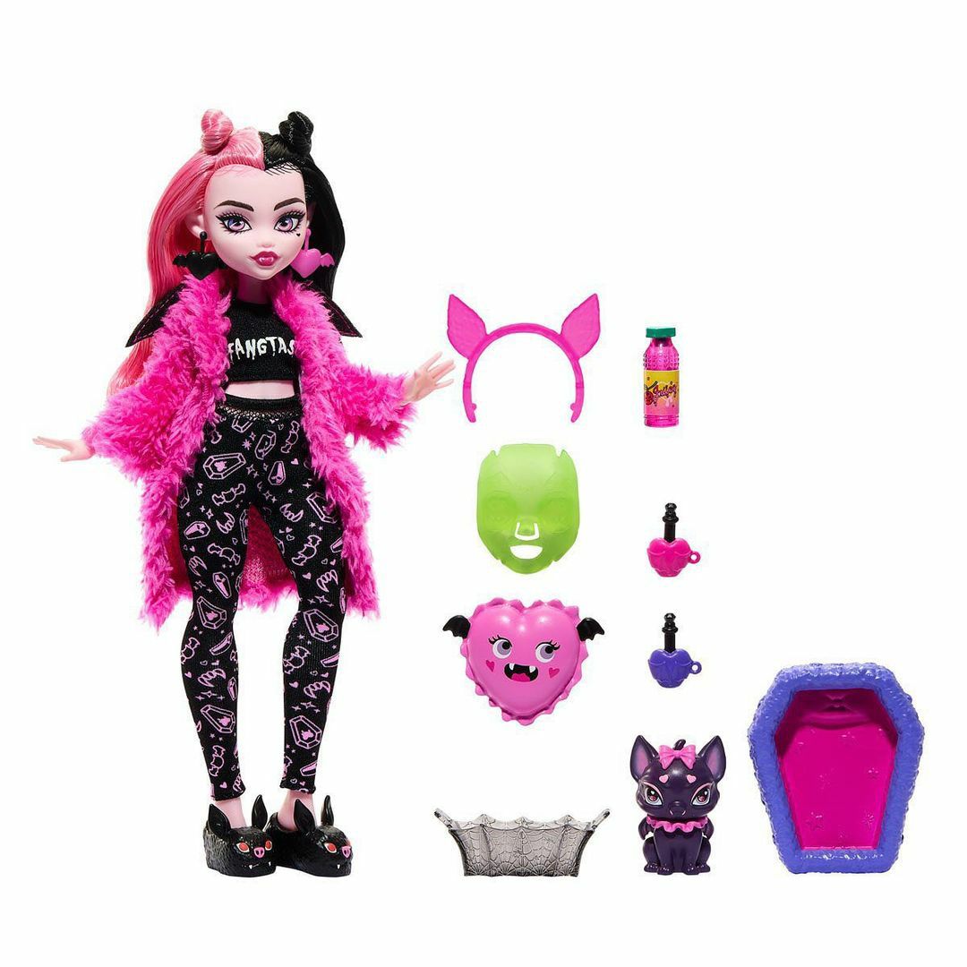 Monster High Creepover Party Draculaura Doll - Unicorn & Punkboi