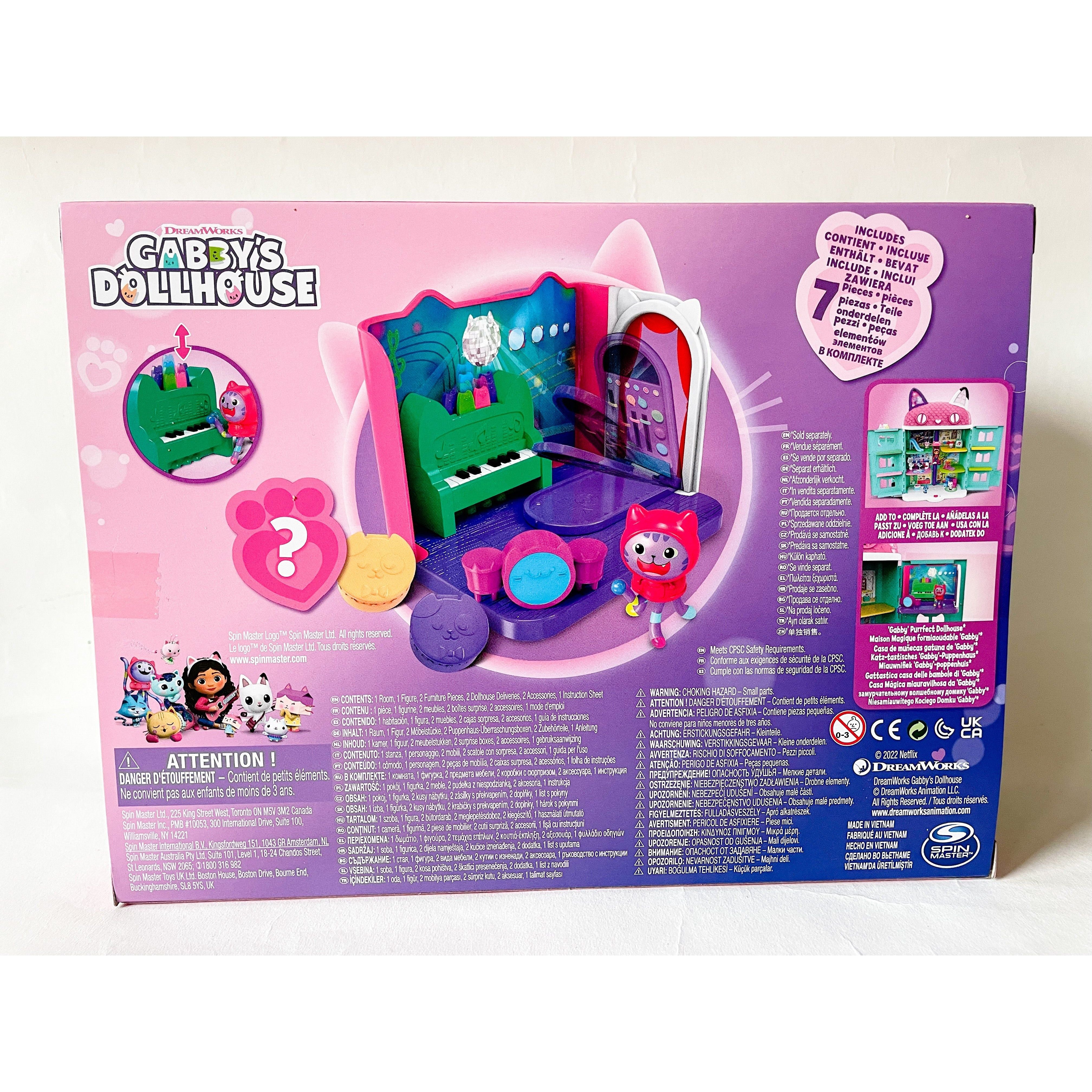  Gabby's Dollhouse, Groovy Music Room with Daniel James Catnip  Figure, 2 Accessories, 2 Furniture Pieces and 2 Deliveries, Kids Toys for  Ages 3 and Up : Cell Phones & Accessories