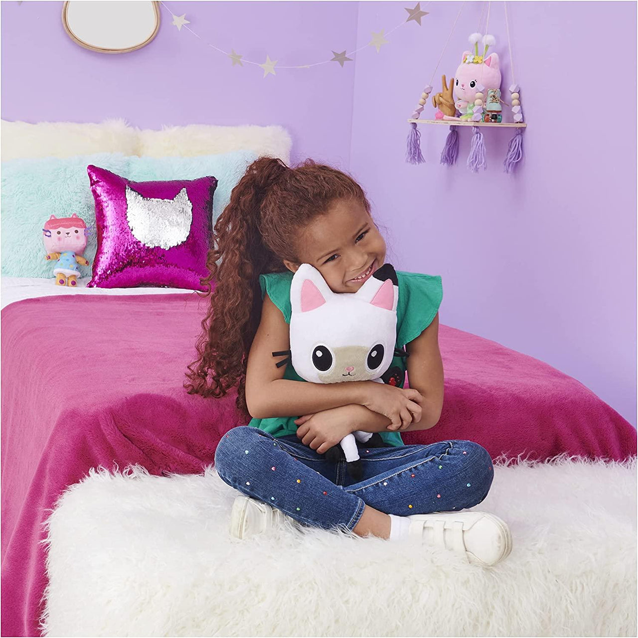 Gabby's Dollhouse Talking Pandy Paws Plush Toy - Unicorn & Punkboi